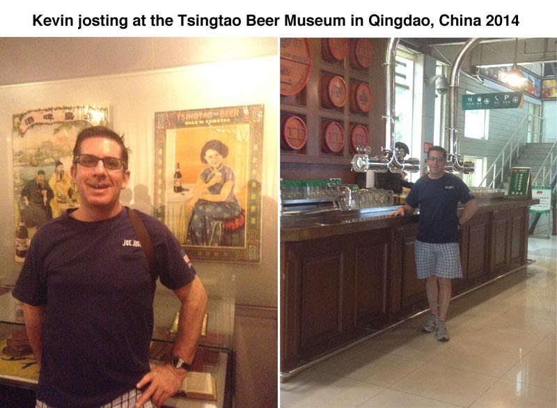 Joe Jost's shirt, Tsingtao Beer Museum, China