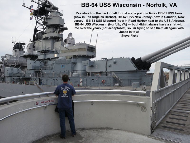 Joe Jost's shirt, USS Iowa, San Pedro